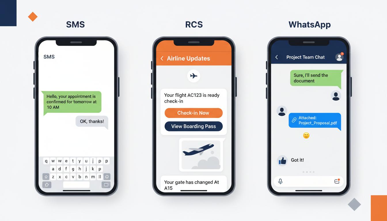 RCS vs SMS vs WhatsApp — Which Messaging Channel Is Best for Your Business?