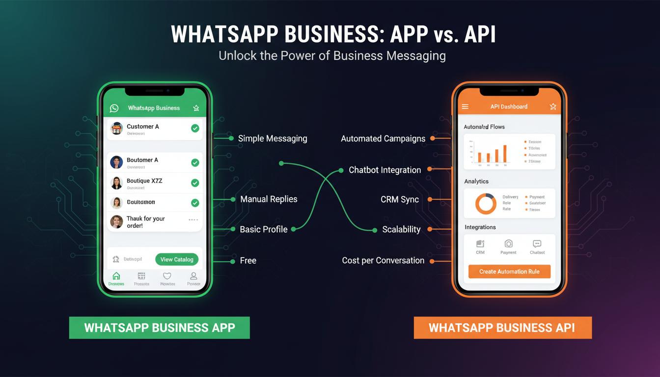 WhatsApp API vs WhatsApp Business App — Which One Do You Need?